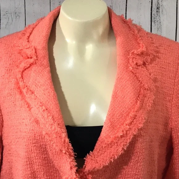 Giorgio Fiorlini textured blazer jacket 1 button closure inside lined pockets - Picture 3 of 8